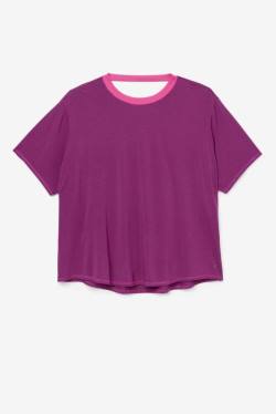 Purple Women's Fila Fi-lux Sleeve Top T Shirts | Fila268MN