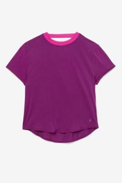 Purple Women's Fila Fi-lux Sleeve Top T Shirts | Fila895WU