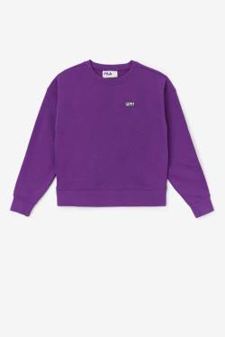 Purple Women's Fila Stina Crew Sweatshirts | Fila829WP