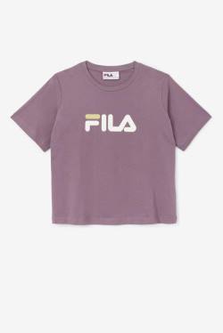 Purple Women's Fila Thea Tee T Shirts | Fila216BU