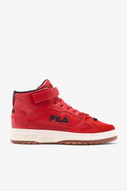 Red / Black Men's Fila Teratach 600 Mid Sneakers | Fila085BR