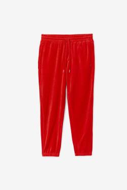 Red Men's Fila Deverall Velour Pants | Fila203NF