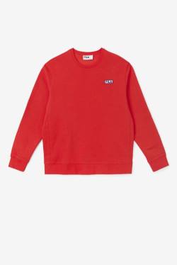 Red Men's Fila Garran Crew Sweatshirts | Fila941PI