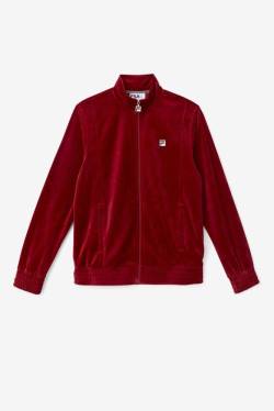 Red Men's Fila O-fit Velour Jackets | Fila076TJ