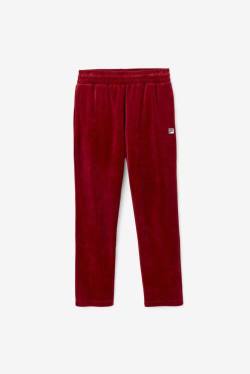 Red Men's Fila O-fit Velour Pants | Fila749ZG