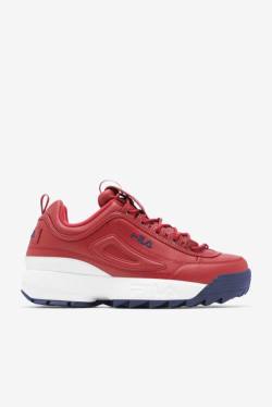 Red / Navy / Red Men's Fila Disruptor 2 Premium Sneakers | Fila271RJ