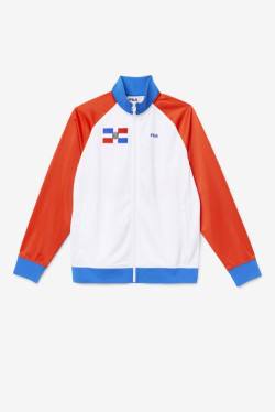 Red / White / Blue Men's Fila Dominican Republic Track Jackets | Fila694WG