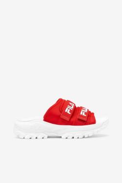 Red / White Women's Fila Outdoor Slides | Fila538KD