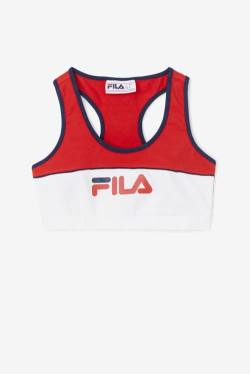 Red Women's Fila Kairi Bra Sports Tops | Fila087CW