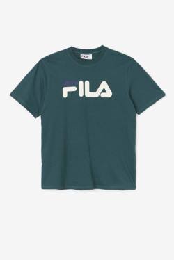 White / Black Men's Fila Eagle Tee T Shirts | Fila367BP