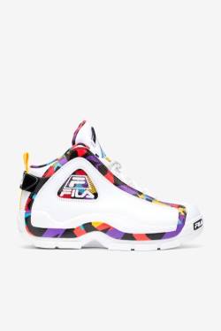 White / Black / Purple Men's Fila Grant Hill 2 90s Sneakers | Fila951XE