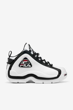 White / Black / Red Men's Fila Grant Hill 2 Sneakers | Fila509ZD