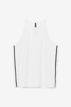 White / Black Women's Fila Fi-lux Loose Tank Top T Shirts | Fila602FP