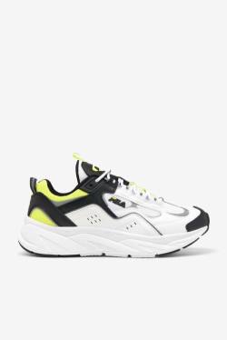 White / Black / Yellow Men's Fila Trigate Plus Sneakers | Fila049LR