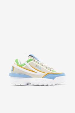 White / Blue / Green Women's Fila Disruptor 2 Exp Sneakers | Fila542IZ