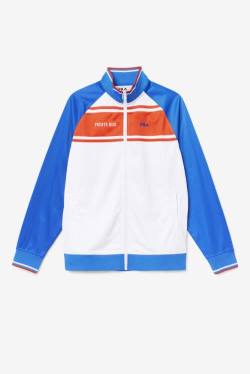 White / Blue / Red Men's Fila Puerto Rico Track Jackets | Fila083AE