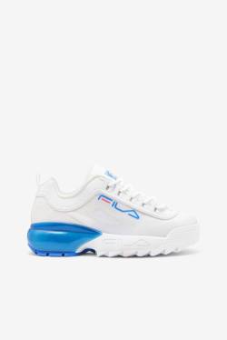 White / Blue Women's Fila Disruptor 2 a Sneakers | Fila431LN