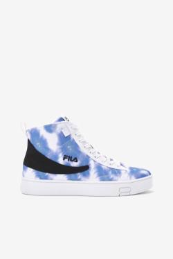 White / Deep Blue Women's Fila Gennaio Tie Dye Sneakers | Fila157UJ