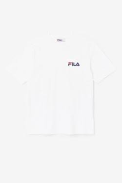 White Men's Fila Curtis Pocket Tee T Shirts | Fila285BE