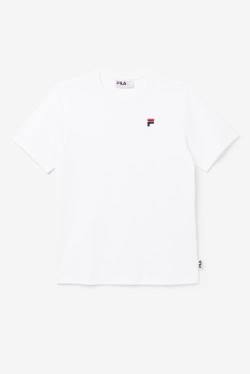 White Men's Fila Derion Tee T Shirts | Fila297OV