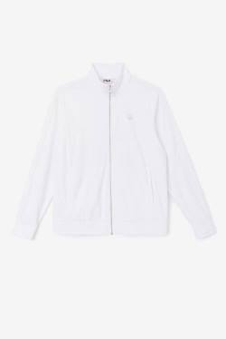 White Men's Fila Deverall Velour Jackets | Fila154PO