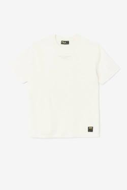 White Men's Fila Kirk Waffle Knit Tee T Shirts | Fila681LR