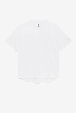 White Men's Fila Pickleball Scallop Hem Crew T Shirts | Fila501VG