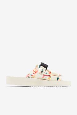 White / Multicolor Men's Fila Sol-slide V2 Slides | Fila395MP