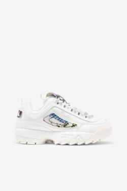 White / Multicolor Women's Fila Disruptor 2 Snake Sneakers | Fila170UG