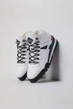 White / Navy / Black Men's Fila Fitness Hiker Mid Sneakers | Fila912OS