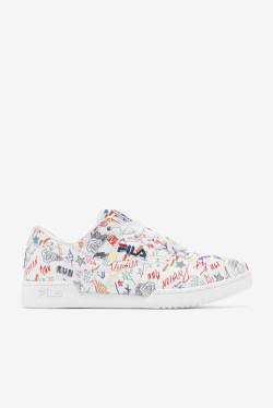 White / Navy / Multicolor Men's Fila Original Fitness Scribbles Sneakers | Fila325IU