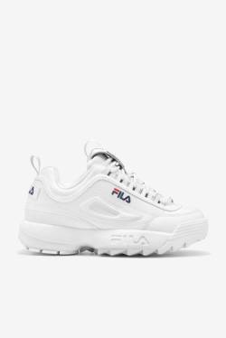White / Navy / Red Men's Fila Disruptor 2 Premium Sneakers | Fila167QP