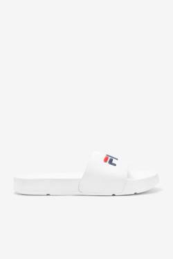 White / Navy / Red Men's Fila Drifter Slides | Fila975SW