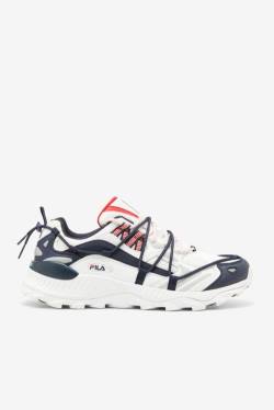 White / Navy / Red Men's Fila Expeditioner Sneakers | Fila423WF