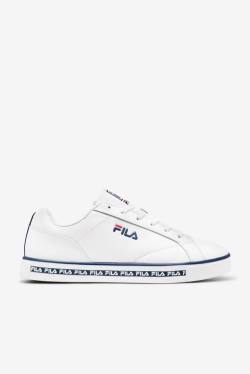 White / Navy / Red Men's Fila Original Fitness Original Court Leather Sneakers | Fila063WK