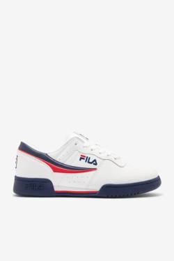 White / Navy / Red Men's Fila Original Fitness Sneakers | Fila537RE