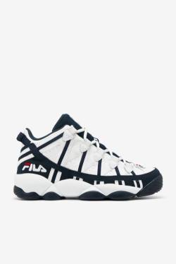 White / Navy / Red Men's Fila Stackhouse Spaghetti Sneakers | Fila437EX