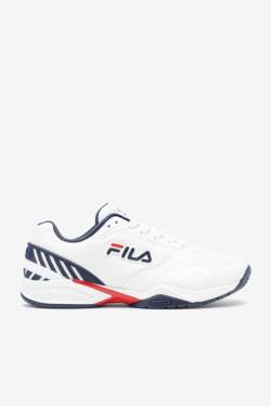 White / Navy / Red Men's Fila Volley Zone Sneakers | Fila467VE