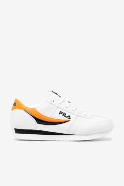 White / Orange / Black Men's Fila Province Sneakers | Fila364GA