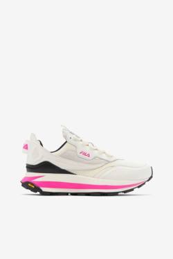 White / Pink / Black Women's Fila R1 Runner X Barneys Sneakers | Fila804LZ