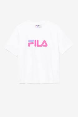 White / Pink / Purple Women's Fila Miss Eagle Tee T Shirts | Fila056KT