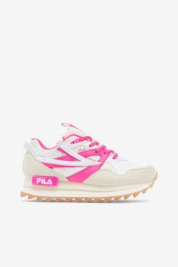 White / Pink Women's Fila Sandenal Orbit Sneakers | Fila432BZ