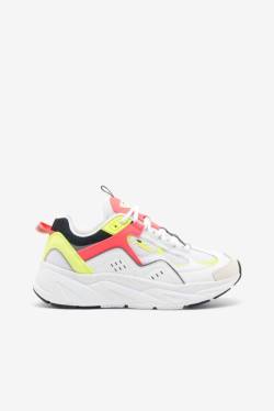 White / Pink / Yellow Women's Fila Trigate Plus Sneakers | Fila716WP