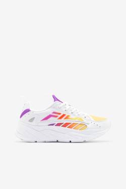 White / Purple Green Flower / Red Women's Fila Surefire Sneakers | Fila257BA