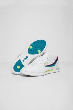 White / Purple / Green Men's Fila Original Fitness Sneakers | Fila876VG