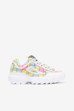 White / Purple Women's Fila Disruptor 2 Patchwork Sneakers | Fila126WY