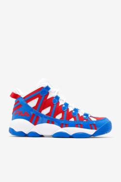 White / Red / Blue Men's Fila Stackhouse Spaghetti Sneakers | Fila207QY