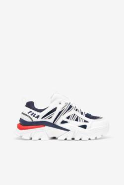 White / Red / Navy Women's Fila Vitalize Sneakers | Fila457UF