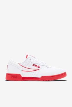 White / Red / White Men's Fila Original Fitness Sneakers | Fila789FE