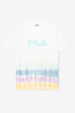 White Women's Fila Alivia Tie Dye Tee T Shirts | Fila641UE